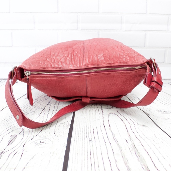 Cole Haan Soft Red Leather Handbag Purse Bag - Picture 4 of 8